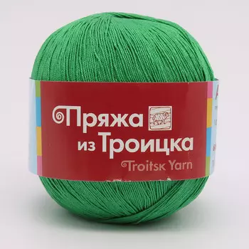 Пряжа из Троицка 'Астра' 100гр. 610м. (100% мерс.хлопок) (0720 ярко-зеленый)