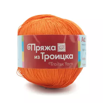Пряжа из Троицка 'Астра' 100гр. 610м. (100% мерс.хлопок) (0493 ярко-оранжевый)