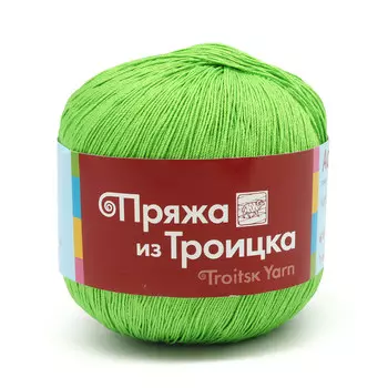 Пряжа из Троицка 'Астра' 100гр. 610м. (100% мерс.хлопок) (3298 яркий салат)