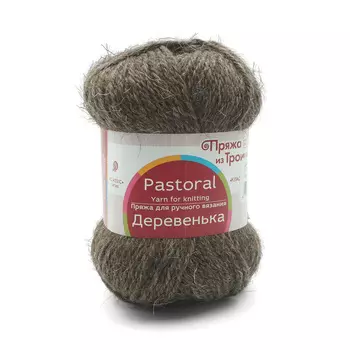 Пряжа из Троицка 'Деревенька' (100%шерсть) (372 нат. темно-серый)