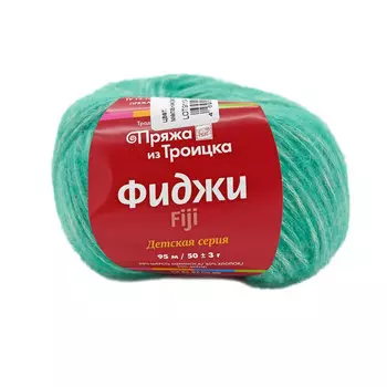 Пряжа из Троицка 'Фиджи' 50гр. 95м. (20% мериносовая шерсть, 60% хлопок, 20% акрил) (8358 меланж (зел.бирюза))