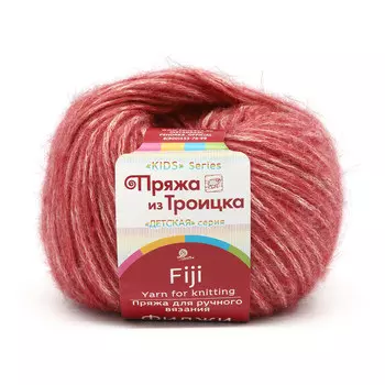 Пряжа из Троицка 'Фиджи' 50гр. 95м. (20% мериносовая шерсть, 60% хлопок, 20% акрил) (363 светлая вишня)