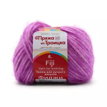 Пряжа из Троицка 'Фиджи' 50гр. 95м. (20% мериносовая шерсть, 60% хлопок, 20% акрил) (567 темная фиалка)