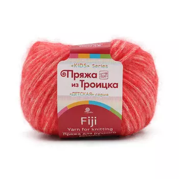 Пряжа из Троицка 'Фиджи' 50гр. 95м. (20% мериносовая шерсть, 60% хлопок, 20% акрил) (88 красный мак)
