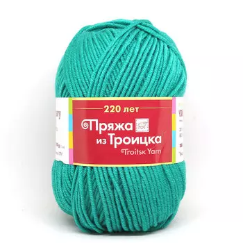 Пряжа из Троицка 'Юбилейная' 200гр. 200м (20% мериносовая шерсть, 80% акрил) (0313 изумруд)