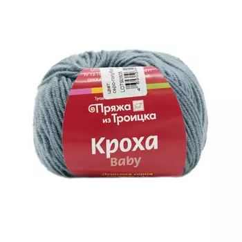 Пряжа из Троицка 'Кроха' (20%шерсть, 80%акрил) (0017 серо-голубой)