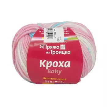 Пряжа из Троицка 'Кроха принт, секц.' 50гр. 135м. (20%шерсть, 80%акрил) (7289 принт)