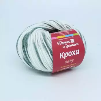 Пряжа из Троицка 'Кроха принт, секц.' 50гр. 135м. (20%шерсть, 80%акрил) (4033 секционный)