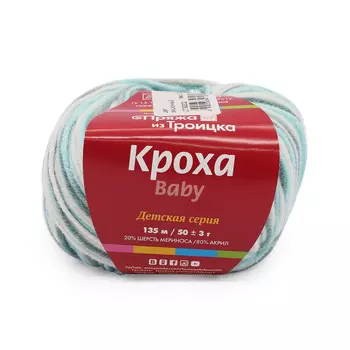 Пряжа из Троицка 'Кроха принт, секц.' 50гр. 135м. (20%шерсть, 80%акрил) (4195 секционный)