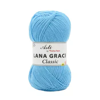 Пряжа из Троицка 'Lana Grace Classic' 100гр. 300м. (25% мериносовая шерсть, 75% акрил супер софт) (0300 светло-голубой)