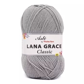 Пряжа из Троицка 'Lana Grace Classic' 100гр. 300м. (25% мериносовая шерсть, 75% акрил супер софт) (0813 светлые сумерки)