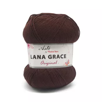 Пряжа из Троицка 'Lana Grace Classic' 100гр. 300м. (25% мериносовая шерсть, 75% акрил супер софт) (0412 шоколад)