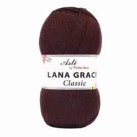 Пряжа из Троицка 'Lana Grace Classic' 100гр. 300м. (25% мериносовая шерсть, 75% акрил супер софт) (1597 ежевика)