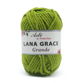 Пряжа из Троицка 'Lana Grace Grande' 100гр. 65м. (25% мериносовая шерсть, 75% акрил супер софт ) (2030 пепельно-голубой)