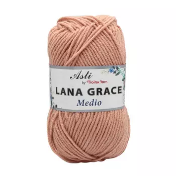 Пряжа из Троицка 'Lana Grace Medio' 100гр. 170м. (25% мериносовая шерсть, 75% акрил супер софт) (0961 розово-бежевый)