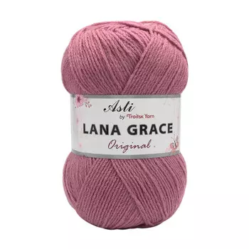 Пряжа из Троицка 'Lana Grace Original' 100гр. 300м. (25% мериносовая шерсть, 75% акрил супер софт) (0359 брусника)