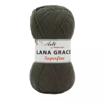 Пряжа из Троицка 'Lana Grace Superfine' 100гр. 610м. (25% мериносовая шерсть, 75% акрил супер софт) (0214 маренго)