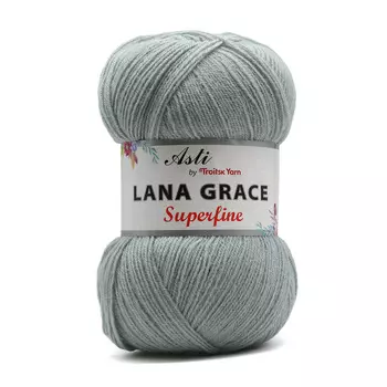 Пряжа из Троицка 'Lana Grace Superfine' 100гр. 610м. (25% мериносовая шерсть, 75% акрил супер софт) (0449 полынь)