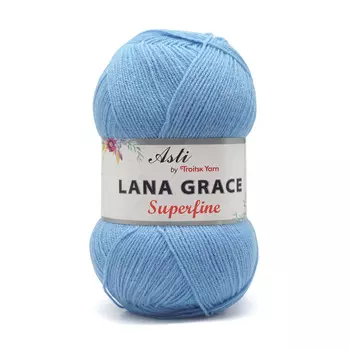 Пряжа из Троицка 'Lana Grace Superfine' 100гр. 610м. (25% мериносовая шерсть, 75% акрил супер софт) (&lt;&gt;)