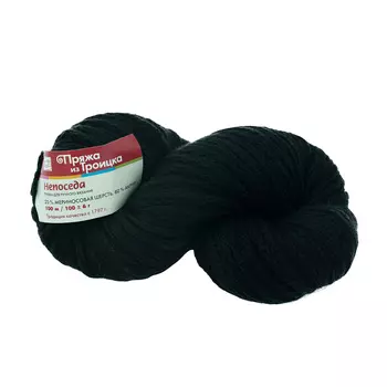 Пряжа из Троицка 'Непоседа' 100гр. 100м. (20% мериносовая шерсть, 80% акрил) (0140 черный)