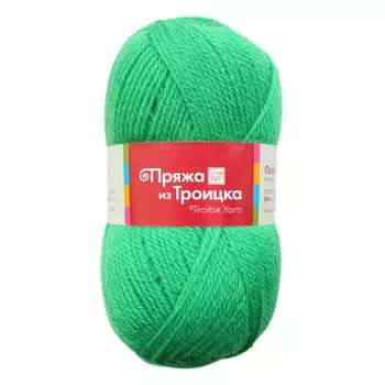 Пряжа из Троицка 'Подмосковная' (50%шерсть, 50%акрил) (0723 ярко-зеленый)