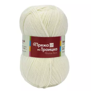 Пряжа из Троицка 'Подмосковная' (50%шерсть, 50%акрил) (3830 ванильный)