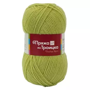 Пряжа из Троицка 'Подмосковная' (50%шерсть, 50%акрил) (3174 светлая фисташка)