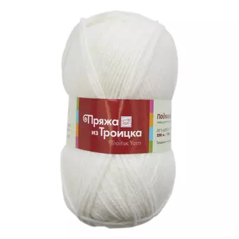 Пряжа из Троицка 'Подмосковная' (50%шерсть, 50%акрил) (0230 отбелка)