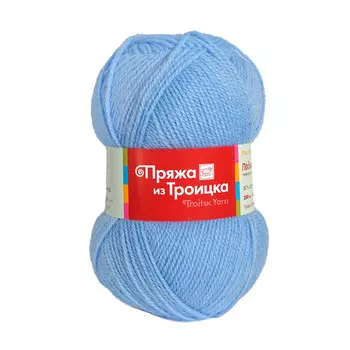 Пряжа из Троицка 'Подмосковная' (50%шерсть, 50%акрил) (2820 воздушно-голубой)