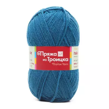 Пряжа из Троицка 'Подмосковная' (50%шерсть, 50%акрил) (0339 морская волна)