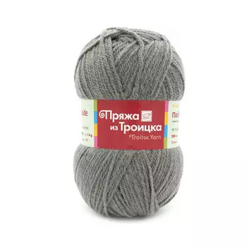 Пряжа из Троицка 'Подмосковная' (50%шерсть, 50%акрил) (0439 серый)