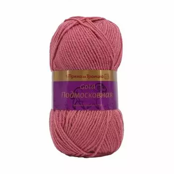 Пряжа из Троицка 'Подмосковная GOLD' 100гр. 250м. (50%шерсть, 50%акрил) (0359 брусника)