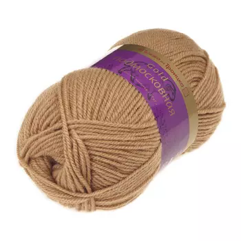 Пряжа из Троицка 'Подмосковная GOLD' 100гр. 250м. (50%шерсть, 50%акрил) (1610 топленое молоко)