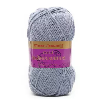 Пряжа из Троицка 'Подмосковная GOLD' 100гр. 250м. (50%шерсть, 50%акрил) (2030 пепельно-голубой)