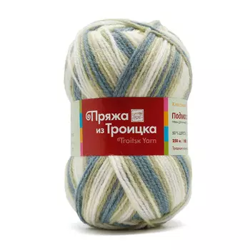 Пряжа из Троицка 'Подмосковная принт, секц.' 100гр. 250м. (50%шерсть, 50%акрил) (4178 секционный)