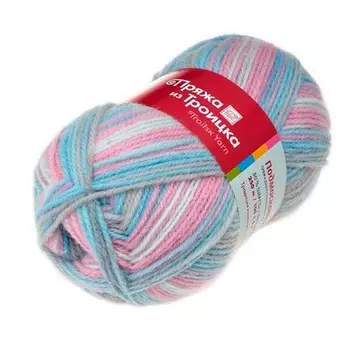 Пряжа из Троицка 'Подмосковная принт, секц.' 100гр. 250м. (50%шерсть, 50%акрил) (7349 принт)