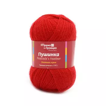Пряжа из Троицка 'Пушинка' (50%козий пух, 50%шерсть) (0042 красный)