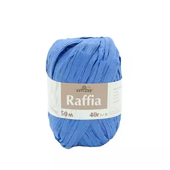 Пряжа из Троицка 'Рафия' 40гр. 50м (имитация волокна листьев пальмы Raffia farinifera) (василек)