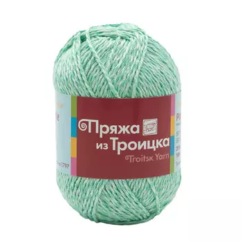 Пряжа из Троицка 'Ромашка' 100гр. 210м. (50% хлопок, 50% вискоза) (5056-меланж (светлый салат))