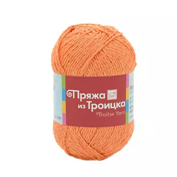Пряжа из Троицка 'Ромашка' 100гр. 210м. (50% хлопок, 50% вискоза) (5053-мулине (оранжевый))