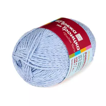 Пряжа из Троицка 'Ромашка' 100гр. 210м. (50% хлопок, 50% вискоза) (5055-меланж (кристалл))