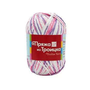 Пряжа из Троицка 'Ромашка' 100гр. 210м. (50% хлопок, 50% вискоза) (7168 принт)