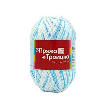 Пряжа из Троицка 'Ромашка' 100гр. 210м. (50% хлопок, 50% вискоза) (4145 секционная)