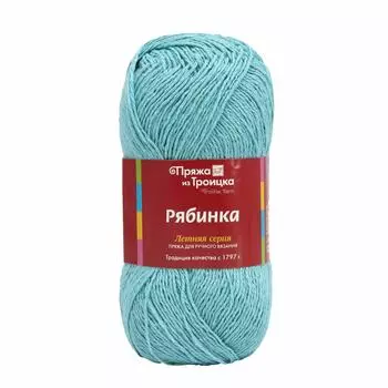 Пряжа из Троицка 'Рябинка' 50гр. 210м. (20% хлопок, 30% вискоза, 50% акрил) (1433 светлая бирюза)