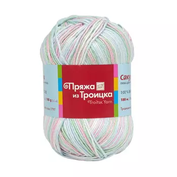 Пряжа из Троицка 'Сакура принт' 100гр. 180м. (100% вискоза) (7264 принт)
