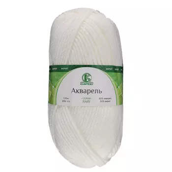 Пряжа Камтекс 'Акварель' 100гр. 110м (леакрил 50%, акрил 50%) (002 отбелка)