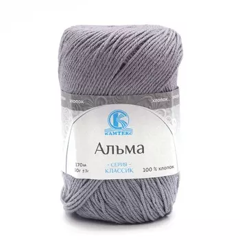Пряжа Камтекс 'Альма' 50гр. 170м. (100% хлопок) (169 серый)