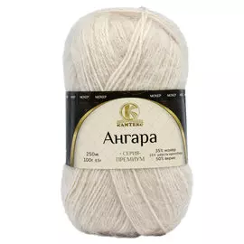 Пряжа Камтекс 'Ангара' 100гр. 250м. (35% мохер, 15% шерсть кроссбред, 50% акрил) (188 топленое молоко)
