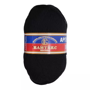 Пряжа Камтекс 'Аргентинская шерсть' (100%шерсть) (003 черный)