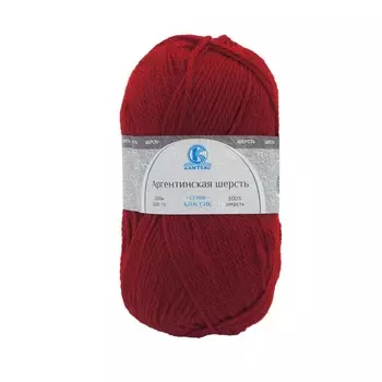 Пряжа Камтекс 'Аргентинская шерсть' (100%шерсть) (046 красный)